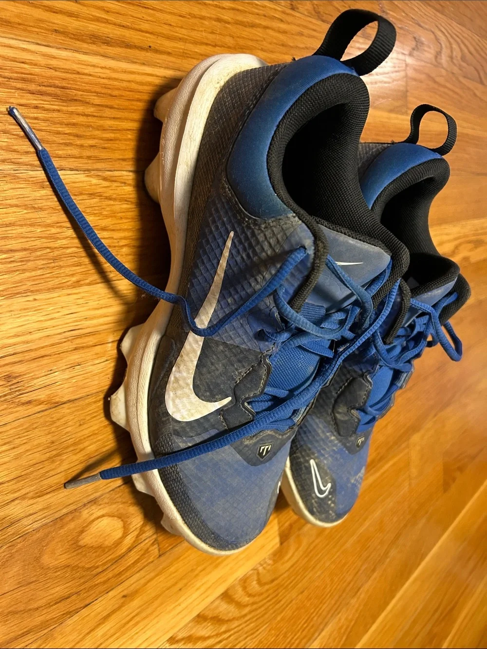 Nike Kids Blue and White Baseball cleats
